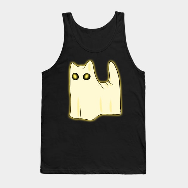 Ghost Cat Tank Top by liquidruby